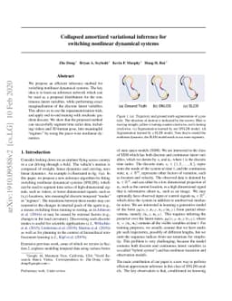 Collapsed Amortized Variational Inference for Switching Nonlinear
  Dynamical Systems