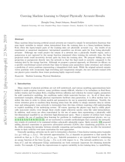 Coercing Machine Learning to Output Physically Accurate Results