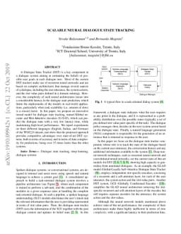 Scalable Neural Dialogue State Tracking