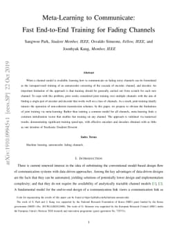 Meta-Learning to Communicate: Fast End-to-End Training for Fading
  Channels