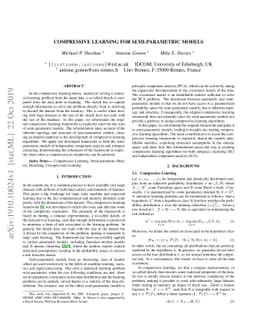 Compressive Learning for Semi-Parametric Models