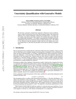 Uncertainty Quantification with Generative Models