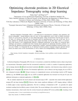 Optimizing electrode positions in 2D Electrical Impedance Tomography
  using deep learning