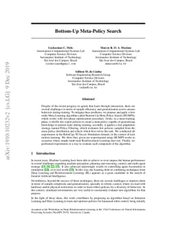 Bottom-Up Meta-Policy Search