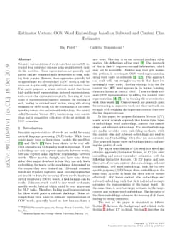 Estimator Vectors: OOV Word Embeddings based on Subword and Context Clue
  Estimates