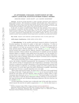 An Optimized, Parallel Computation of the Ghost Layer for Adaptive
  Hybrid Forest Meshes