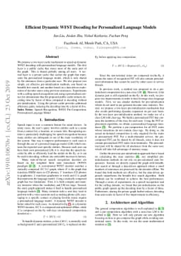 Efficient Dynamic WFST Decoding for Personalized Language Models