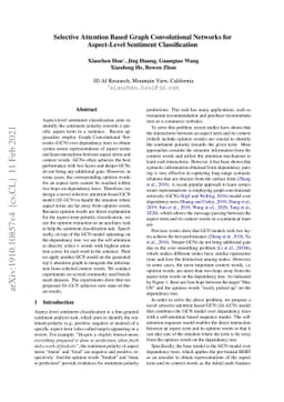 Selective Attention Based Graph Convolutional Networks for Aspect-Level
  Sentiment Classification