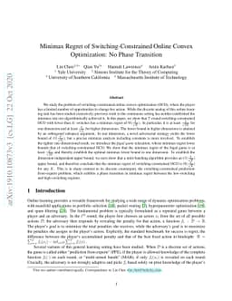 Minimax Regret of Switching-Constrained Online Convex Optimization: No
  Phase Transition
