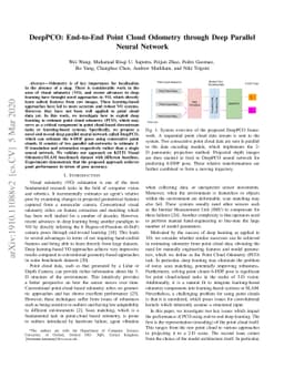 DeepPCO: End-to-End Point Cloud Odometry through Deep Parallel Neural
  Network