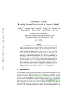 Adversarial T-shirt! Evading Person Detectors in A Physical World