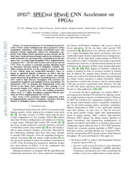 SPEC2: SPECtral SParsE CNN Accelerator on FPGAs