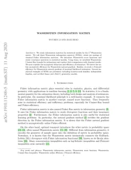 Wasserstein information matrix