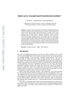 Quick survey of graph-based fraud detection methods