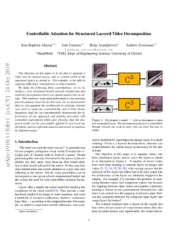 Controllable Attention for Structured Layered Video Decomposition
