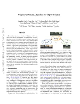 Progressive Domain Adaptation for Object Detection