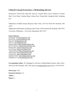 Clinical Concept Extraction: a Methodology Review