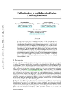 Calibration tests in multi-class classification: A unifying framework