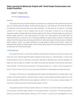 Deep Learning for Molecular Graphs with Tiered Graph Autoencoders and
  Graph Prediction