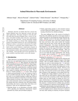 Animal Detection in Man-made Environments