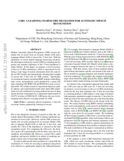 L2RS: A Learning-to-Rescore Mechanism for Automatic Speech Recognition