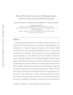 Deep 1D-Convnet for accurate Parkinson disease detection and severity
  prediction from gait
