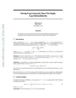 Strong Log-Concavity Does Not Imply Log-Submodularity