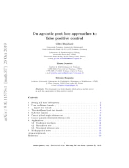 On agnostic post hoc approaches to false positive control
