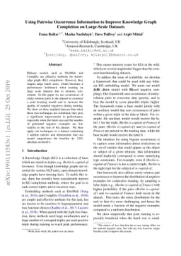 Using Pairwise Occurrence Information to Improve Knowledge Graph
  Completion on Large-Scale Datasets