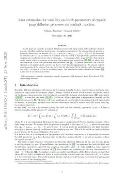 Joint estimation for volatility and drift parameters of ergodic jump
  diffusion processes via contrast function