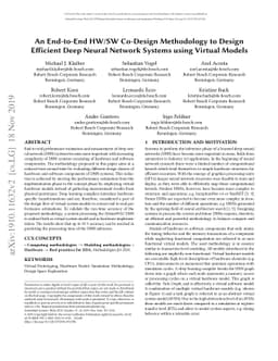 An End-to-End HW/SW Co-Design Methodology to Design Efficient Deep
  Neural Network Systems using Virtual Models