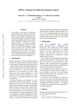 DENS: A Dataset for Multi-class Emotion Analysis