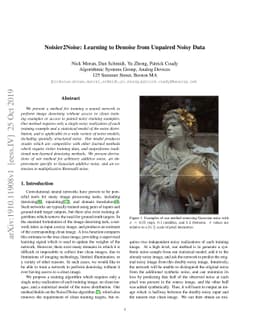 Noisier2Noise: Learning to Denoise from Unpaired Noisy Data