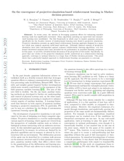 On the convergence of projective-simulation-based reinforcement learning
  in Markov decision processes