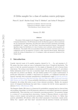 A Gibbs sampler for a class of random convex polytopes