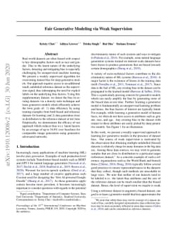 Fair Generative Modeling via Weak Supervision
