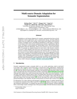 Multi-source Domain Adaptation for Semantic Segmentation