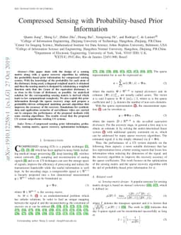 Compressed Sensing with Probability-based Prior Information