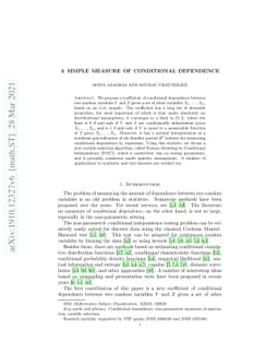 A simple measure of conditional dependence