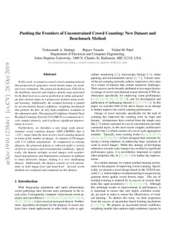 Pushing the Frontiers of Unconstrained Crowd Counting: New Dataset and
  Benchmark Method