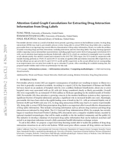 Attention-Gated Graph Convolutions for Extracting Drug Interaction
  Information from Drug Labels