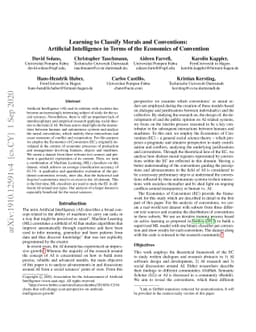 Conflict and Cooperation: AI Research and Development in terms of the
  Economy of Conventions