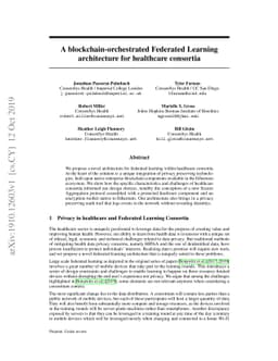 A blockchain-orchestrated Federated Learning architecture for healthcare
  consortia