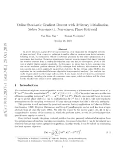 Online Stochastic Gradient Descent with Arbitrary Initialization Solves
  Non-smooth, Non-convex Phase Retrieval