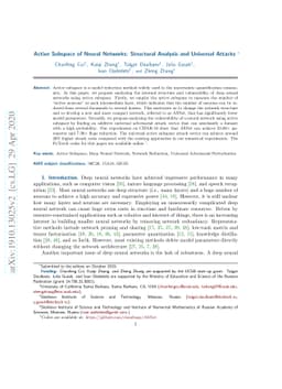 Active Subspace of Neural Networks: Structural Analysis and Universal
  Attacks