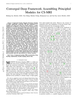 Converged Deep Framework Assembling Principled Modules for CS-MRI