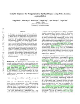 Scalable Inference for Nonparametric Hawkes Process Using
  Pólya-Gamma Augmentation