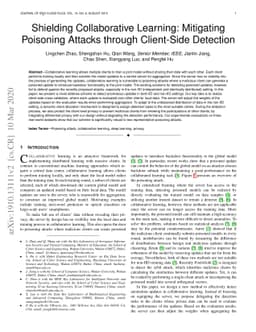 Shielding Collaborative Learning: Mitigating Poisoning Attacks through
  Client-Side Detection
