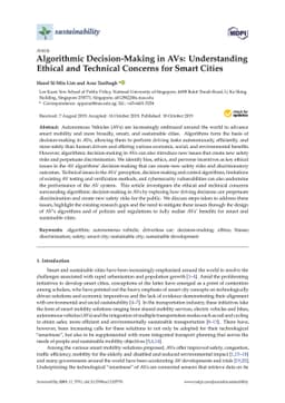 Algorithmic decision-making in AVs: Understanding ethical and technical
  concerns for smart cities