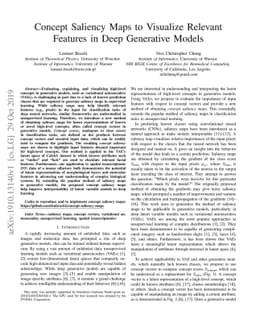 Concept Saliency Maps to Visualize Relevant Features in Deep Generative
  Models